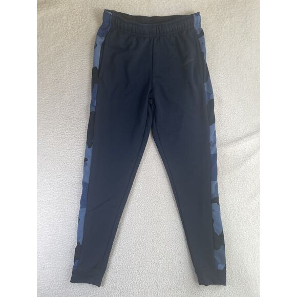 Nike Jogger Sweatpants Mens Small Blue Camo Side Stripe Drawstring Gym Workout - Picture 1 of 16